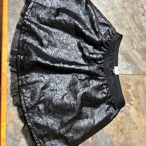 Place Black Floral Mini Skirt